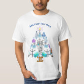 Oh Scheikunde, Oh Kerstboom Scheikundige Kerst T-shirt (Voorkant)