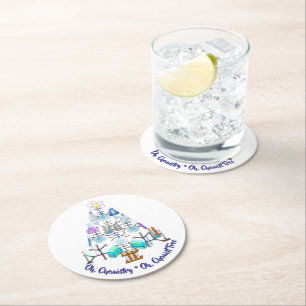 Oh Scheikunde, Oh Scheikunde Kerstboom Ronde Kartonnen Onderzetter