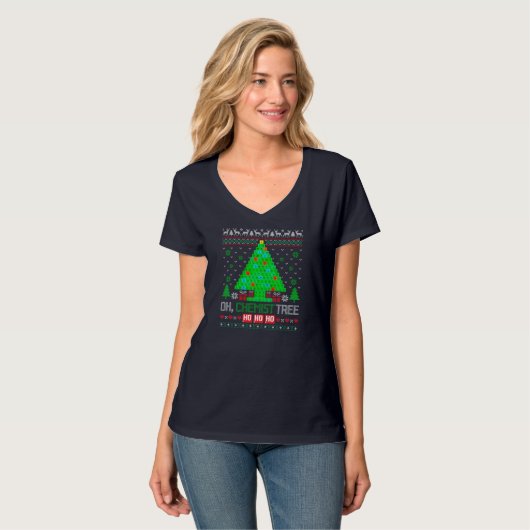 Oh Scheikundige Boom Kerst Chemie Wetenschap Perio T-shirt (Voorkant volledig)