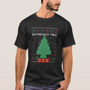 Oh Scheikundige Boom Vrolijk Kerstmis Lelijke Chem T-shirt