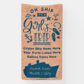 Oh schip het is een Girl's Trip Cruise deur Spandoek (Verticaal)