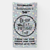 Oh schip het is een verjaardagsreis cruise deur spandoek (Verticaal)