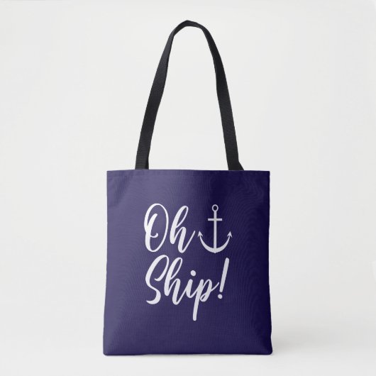 Oh schip! nautisch tote bag (Voorkant)