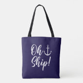 Oh schip! nautisch tote bag (Achterkant)