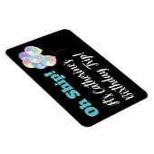 Oh schip verjaardag ballon grappige cruise cabine magneet (Rechterzijde)