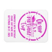 Oh schip verjaardag reis cruise deur magneet (Horizontaal)