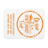 Oh schip verjaardag reis cruise deur magneet (Horizontaal)