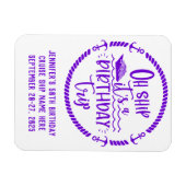 Oh schip verjaardag reis cruise deur magneet (Horizontaal)