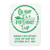 Oh schip verjaardag reis cruise deur magneet (Verticaal)