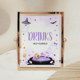 Oh Sheet Boo-y Halloween Baby shower Drinken Poster
