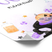 Oh Sheet Boo-y Halloween Baby shower Eten Poster (Hoek)