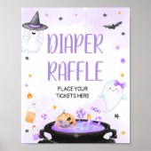 Oh Sheet Boo-y Halloween Baby shower Luier Raffle Poster (Voorkant)