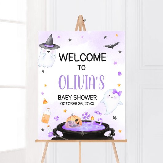Oh Sheet Boo-y Halloween Baby shower Welkom Poster