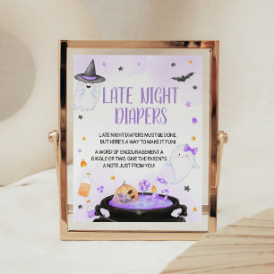 Oh Sheet Boo-y Halloween Late Night Luiers Poster
