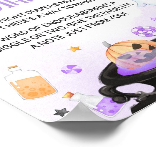 Oh Sheet Boo-y Halloween Late Night Luiers Poster (Hoek)