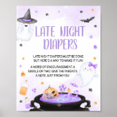Oh Sheet Boo-y Halloween Late Night Luiers Poster (Voorkant)