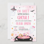 Oh Sheet Ghoul Halloween Baby shower Kaart (Voorkant)