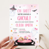 Oh Sheet Ghoul Halloween Baby shower Kaart