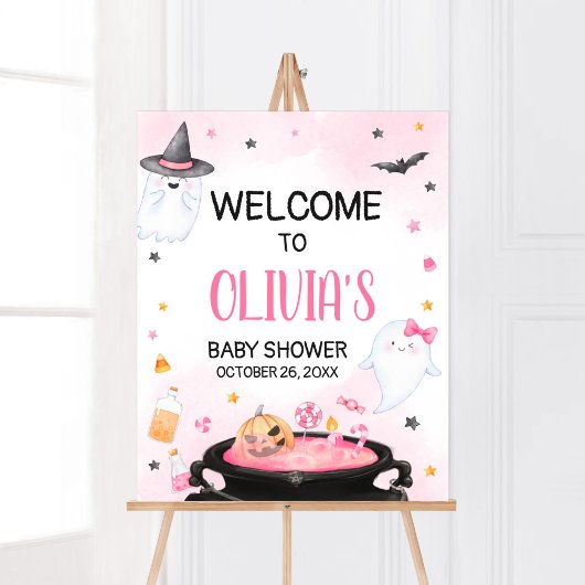 Oh Sheet Ghoul Halloween Baby shower Welkom Poster