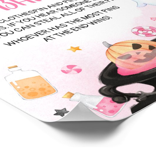 Oh Sheet Ghoul Halloween Zeg geen Baby Poster (Hoek)