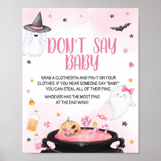 Oh Sheet Ghoul Halloween Zeg geen Baby Poster (Voorkant)
