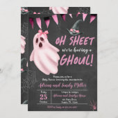 Oh Sheet Het is een Ghoul Baby shower Kaart (Voorkant / Achterkant)