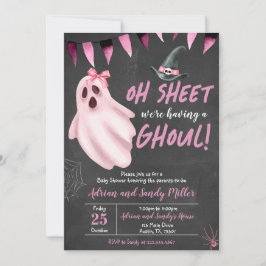 Oh Sheet Het is een Ghoul Baby shower Kaart