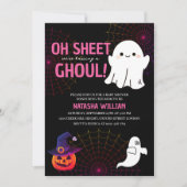 Oh Sheet Het is een Ghoul Halloween Baby shower Kaart (Voorkant)