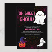 Oh Sheet Het is een Ghoul Halloween Baby shower Kaart (Voorkant / Achterkant)
