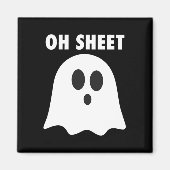 Oh Sheet - Humoristische Halloween Spin Oh Sheet M Magneet (Voorkant)