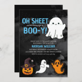 Oh Sheet, we hebben een Boo-y Boy Halloween Kaart (Voorkant / Achterkant)