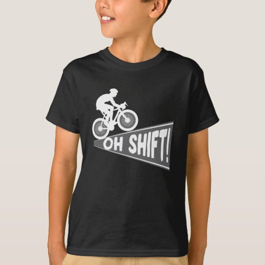 Oh Shift Mountain Bike MTB Rider Biker T-shirt (Voorkant)