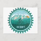 Oh Shift Retro Mountain Bike MTB-fietsen Briefkaart (Voorkant)