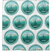 Oh Shift Retro Mountain Bike MTB-fietsen Douchegordijn (Voorkant)