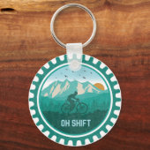 Oh Shift Retro Mountain Bike  MTB-fietsen Sleutelhanger (Voorkant)