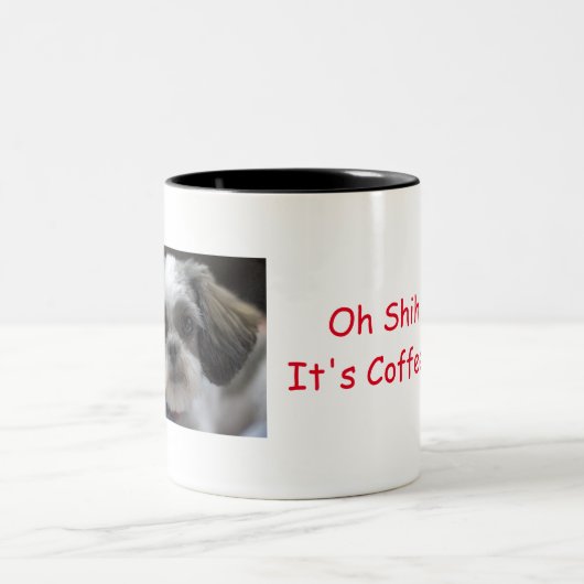 OH SHIH TZU Het is Koffietijd Tweekleurige Koffiemok (Center)