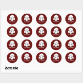 Oh Shiitake (donkerrood) Ronde Sticker (Vel)