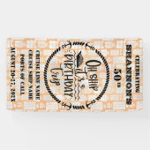 Oh Ship It's A Birthday Trip Cruise Door Spandoek (Horizontaal)