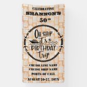 Oh Ship It's A Birthday Trip Cruise Door Spandoek (Verticaal)