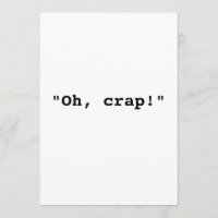 "Oh, shit!" uitnodiging