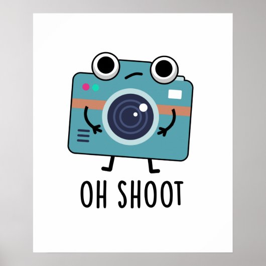 Oh Shoot Funny Photoshop Pun Poster (Voorkant)