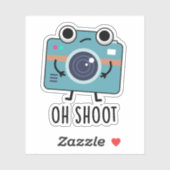 Oh Shoot Funny Photoshop Pun Sticker (Vel)