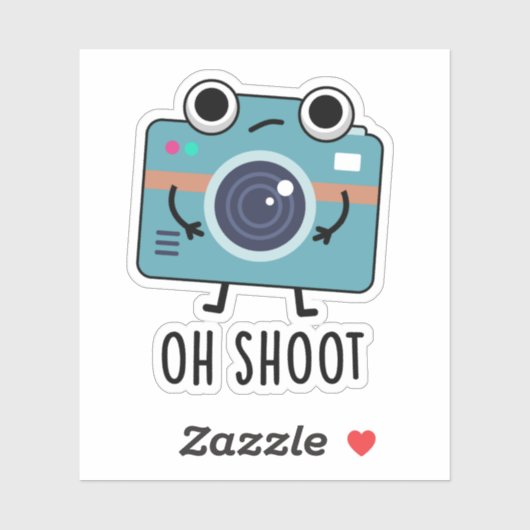Oh Shoot Funny Photoshop Pun Sticker (Vel)