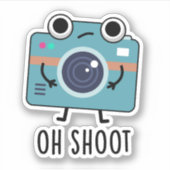 Oh Shoot Funny Photoshop Pun Sticker (Voorkant)