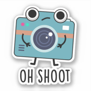 Oh Shoot Funny Photoshop Pun Sticker