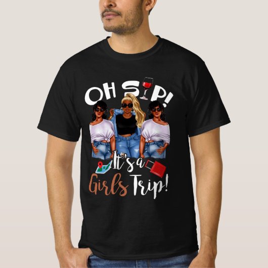 Oh Sip, het is een meisje met een trip op een vlin T-shirt (Voorkant)