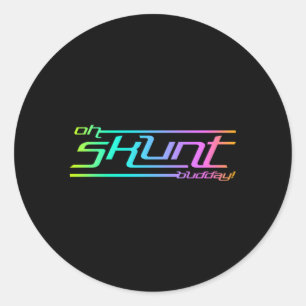 Oh Skunt Budday Guyana Slang Ronde Sticker