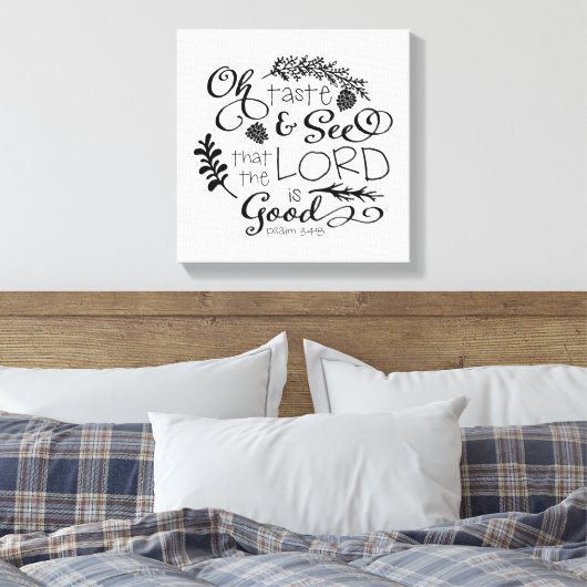 Oh Smaak en zie Decoratieve Druk Canvas (Insitu (Slaapkamer))