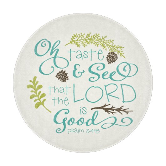 Oh Smaak en zie Holiday Glass Cutting Board Snijplank (Voorkant)