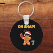 Oh Snap 67 Six Seven Meme Gemberkoek Man Grappig 6 Sleutelhanger (Voorkant)